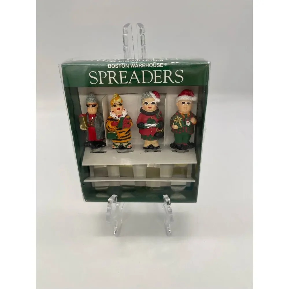 Boston Warehouse 1999 Christmas Couples Partiers Spreaders Holiday Charcuterie